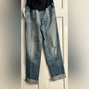 Isabel Maternity by Ingrid & Isabel Faded Light Blue Boyfriend Jeans 8 nwt